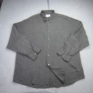 AX Armani Exchange Shirt Men's XL Gray Plaid Long Sleeve Button Up